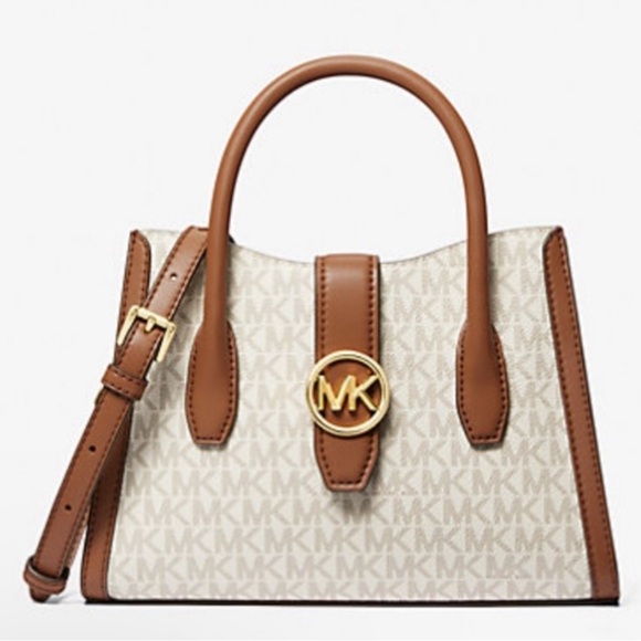 MICHAEL KORS Gabby Small Logo Satchel COLOR VANILLA NWT - Picture 3 of 5